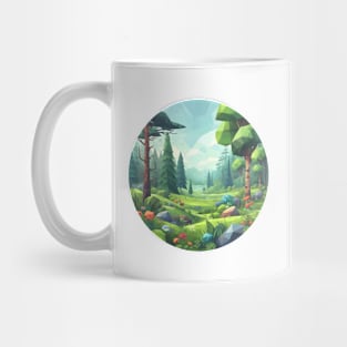 Low Poly Spring Forest Mug